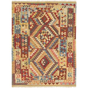 Unique Loom 4' 4 x 5' 7 Kilim Maymana Rug