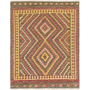 5' 3 x 6' 8 Kilim Maymana Rug