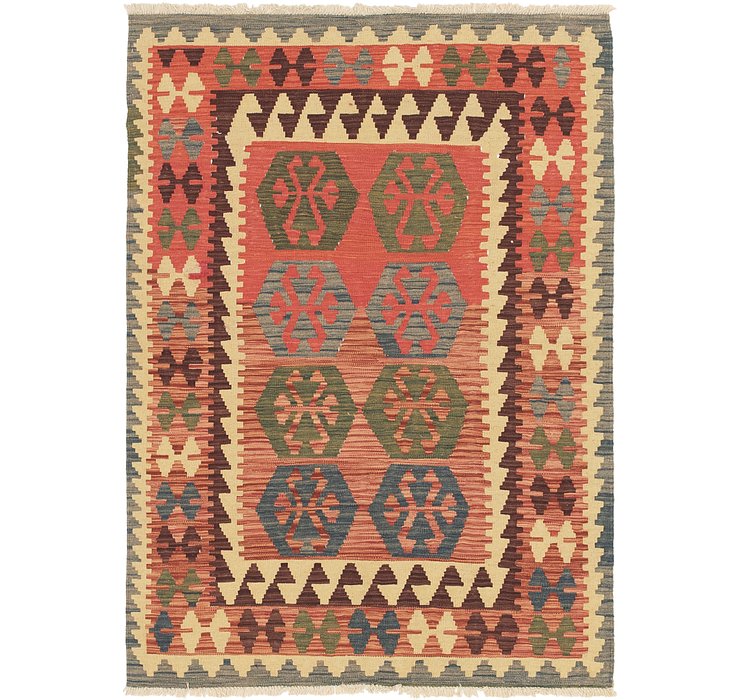 4' 2 x 6' Kilim Maymana Rug