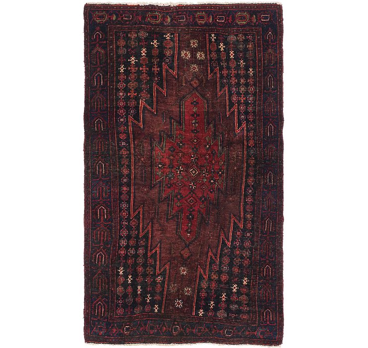 4' 2 x 7' 3 Mazlaghan Persian Rug