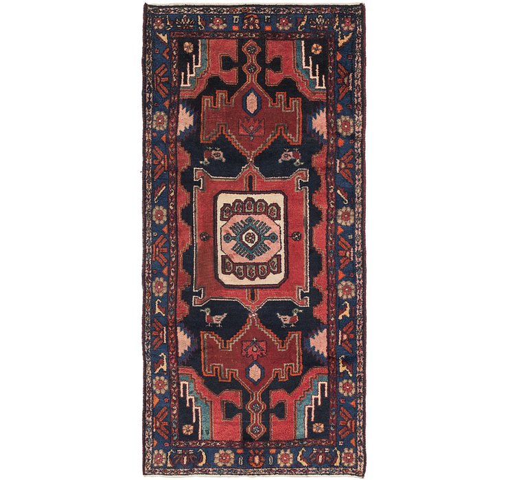 4' 2 x 9' 6 Zanjan Persian Runner Rug