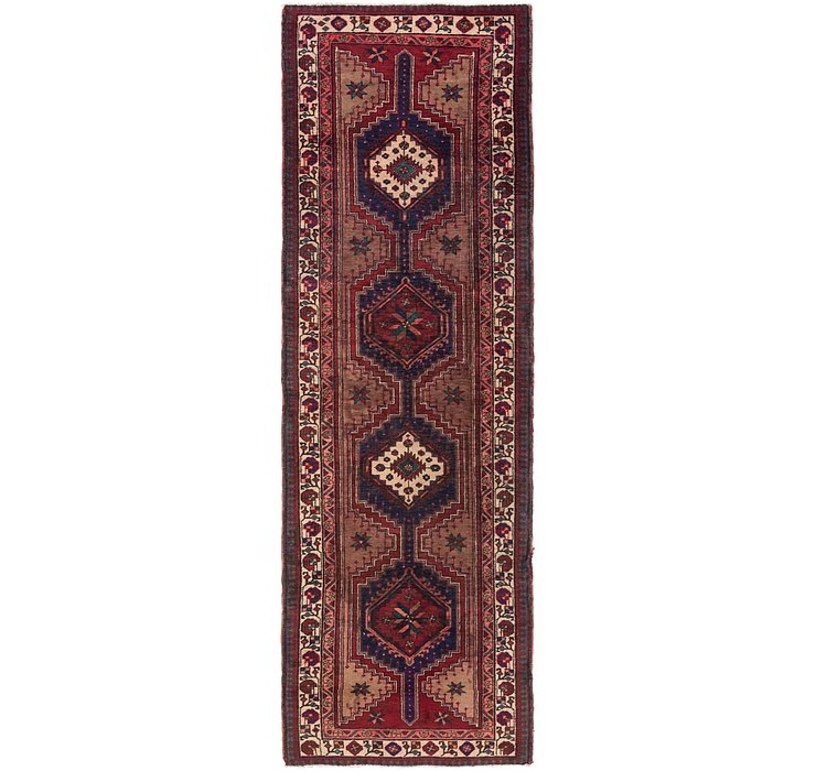 3' 4 x 10' 9 Meshkin Persian Runner ...