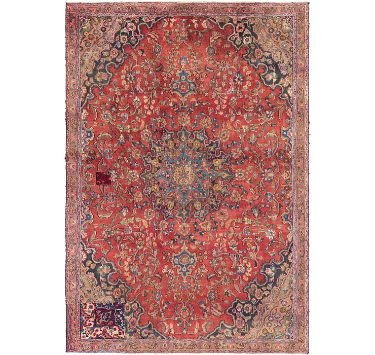 HandKnotted 7' 3 x 10' 5 Mashad Persian Rug