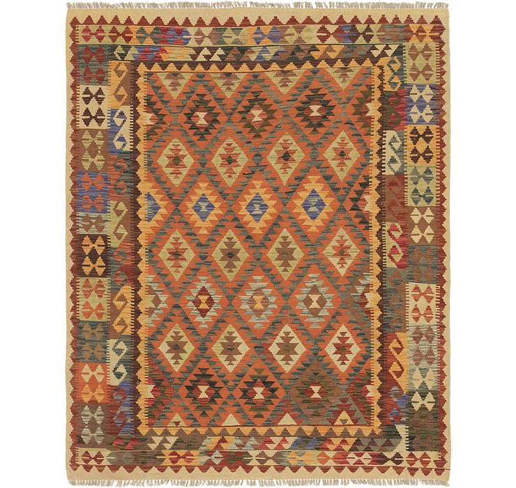 5' 4 x 6' 6 Kilim Maymana Square Rug