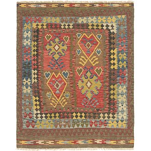 5' 2 x 6' 6 Kilim Maymana Rug