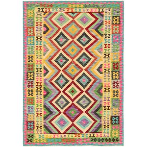 Unique Loom 5' 8 x 8' 2 Kilim Maymana Rug