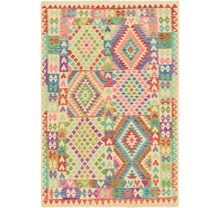 5' 4 x 8' Kilim Maymana Rug