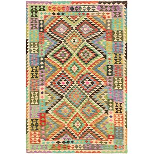 Unique Loom 5' 5 x 8' Kilim Maymana Rug