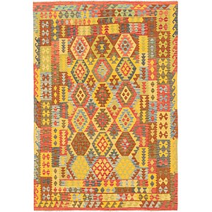 6' 8 x 9' 9 Kilim Maymana Rug