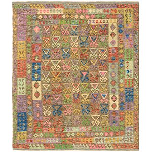 7' 10 x 9' 5 Kilim Maymana Rug