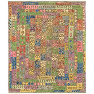 Unique Loom 8' x 9' 7 Kilim Maymana Rug