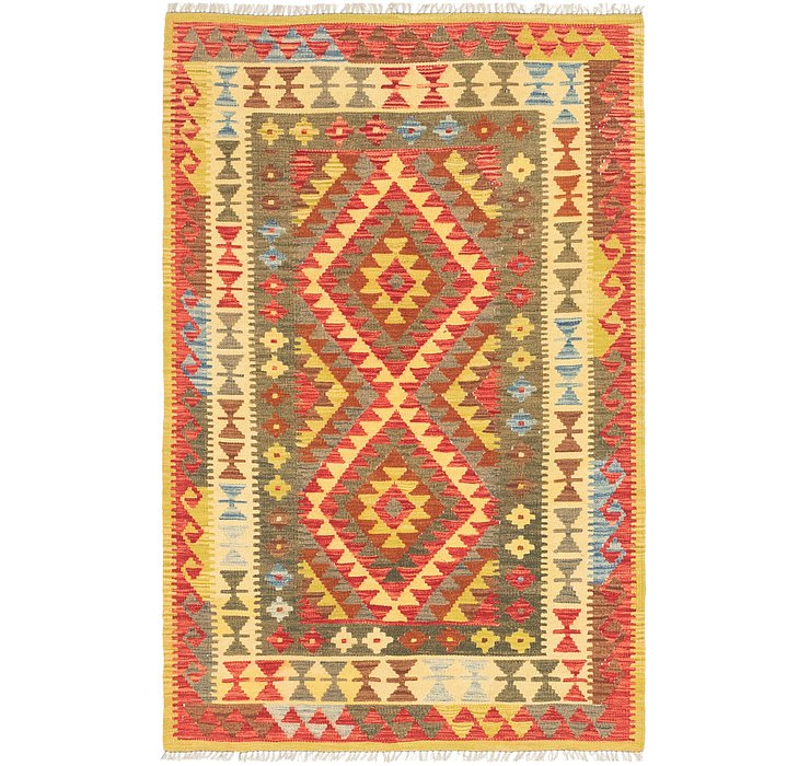 4' x 6' 5 Kilim Maymana Rug