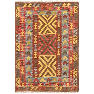 3' 9 x 5' 4 Kilim Maymana Rug