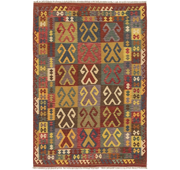 6' 8 x 9' 8 Kilim Maymana Rug