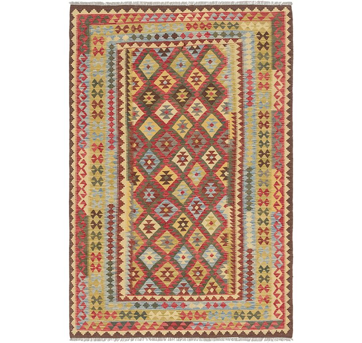6' 7 x 10' Kilim Maymana Rug