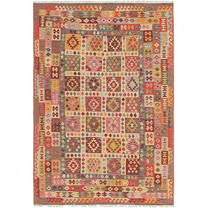 6' 10 x 9' 10 Kilim Maymana Rug