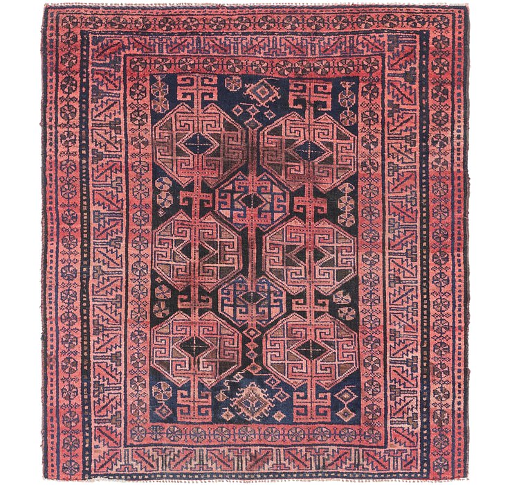 HandKnotted 5' x 5' 6 Shiraz Persian Square Rug