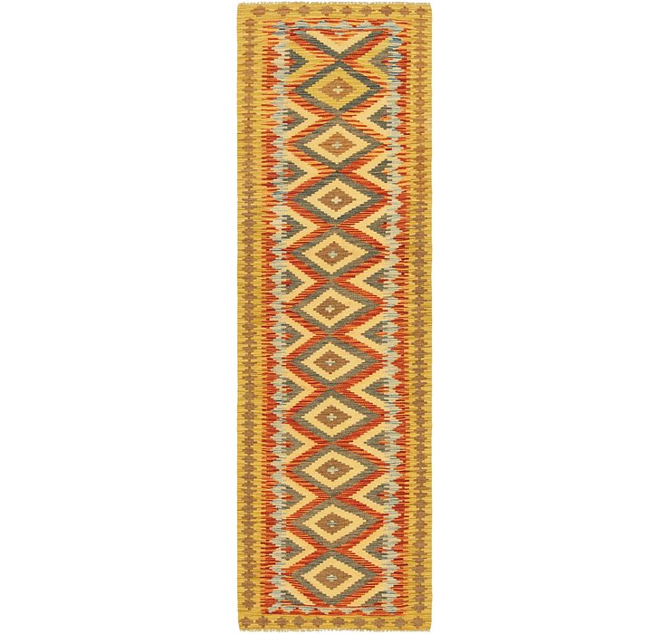2' 10 x 9' 7 Kilim Maymana Runner Rug
