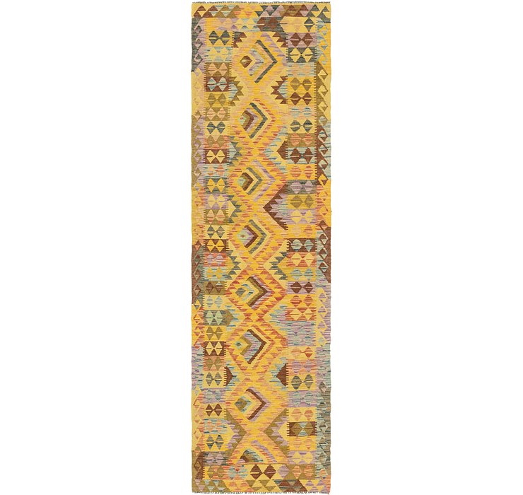 2' 7 x 10' 3 Kilim Maymana Runner Rug