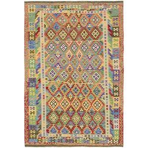 6' 8 x 9' 10 Kilim Maymana Rug