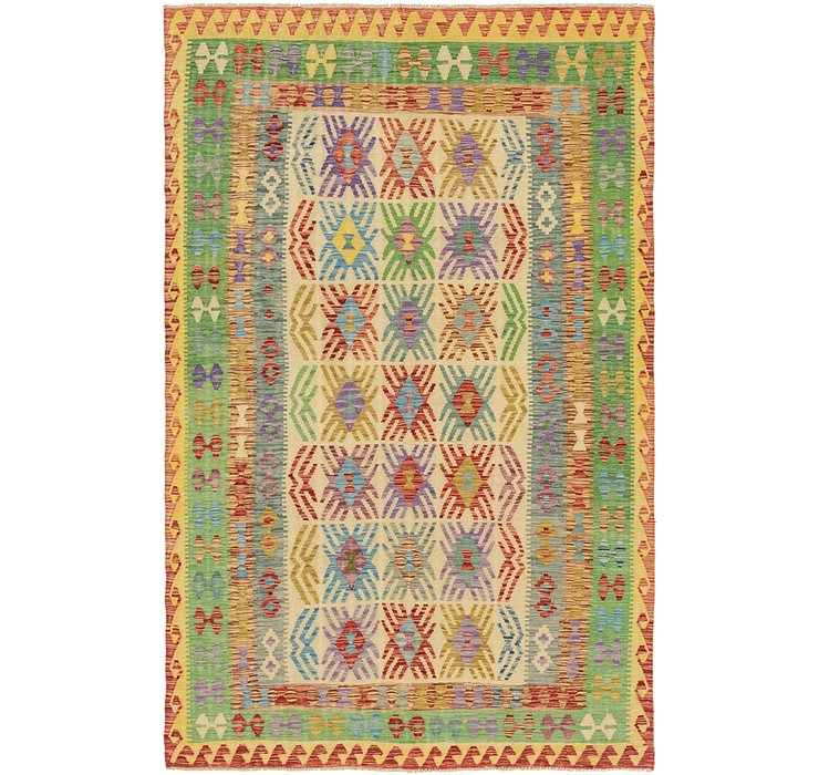 6' 2 x 9' 9 Kilim Maymana Rug