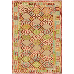 Unique Loom 6' 7 x 9' 10 Kilim Maymana Rug