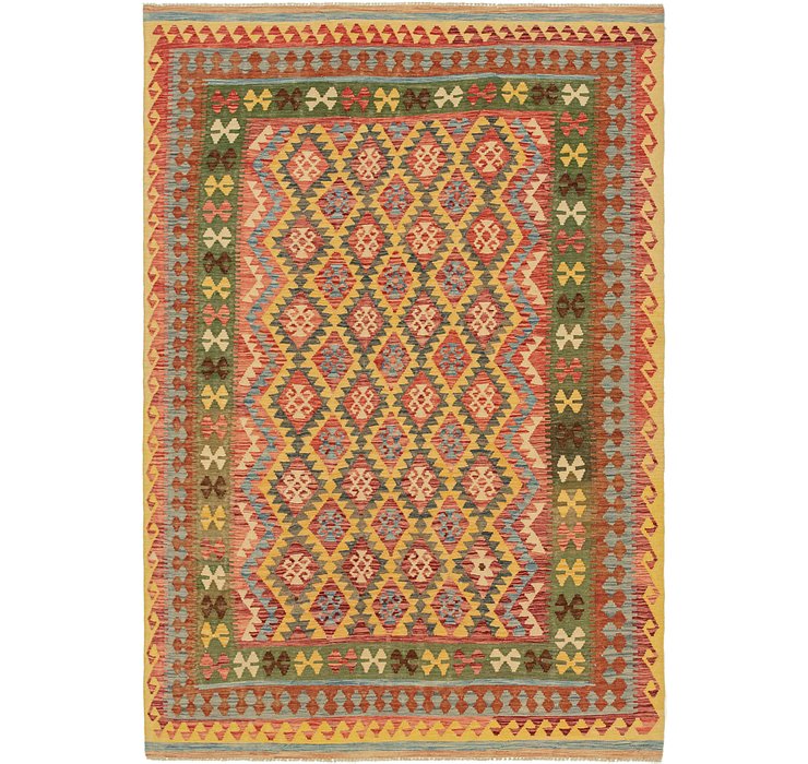 6' 7 x 9' 6 Kilim Maymana Rug