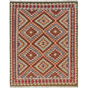 5' 3 x 6' 5 Kilim Maymana Square Rug