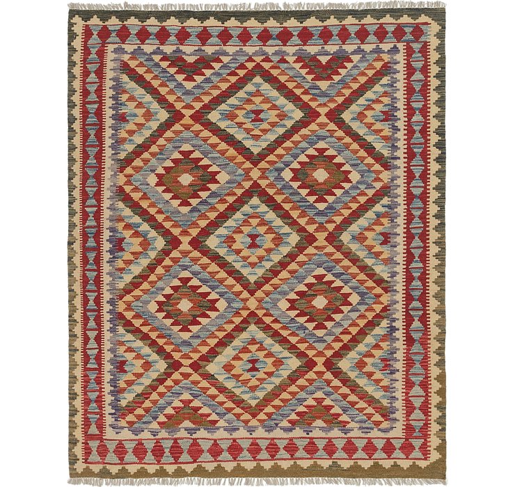 5' 3 x 6' 5 Kilim Maymana Square Rug