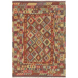 7' x 9' 10 Kilim Maymana Rug