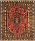 4' x 4' 10 Ghashghaei Persian Square Rug thumbnail image 1