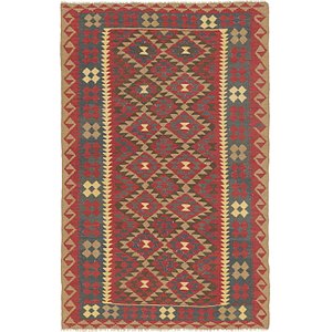 Unique Loom 5' 5 x 8' 5 Kilim Maymana Rug