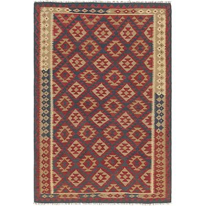 6' 8 x 9' 9 Kilim Maymana Rug