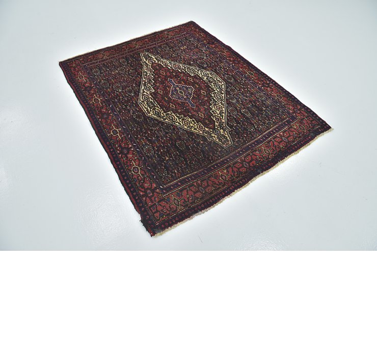 4' 5 x 5' 6 Senneh Persian Square Rug