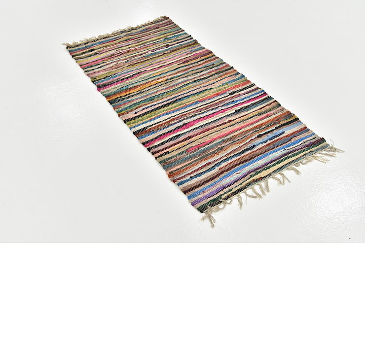 2' 5 x 4' 9 Chindi Cotton Rug