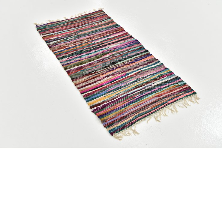 2' 4 x 4' 5 Chindi Cotton Rug