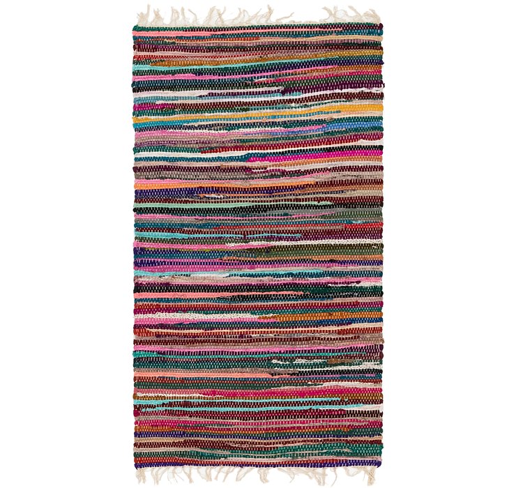 2' 4 x 4' 5 Chindi Cotton Rug