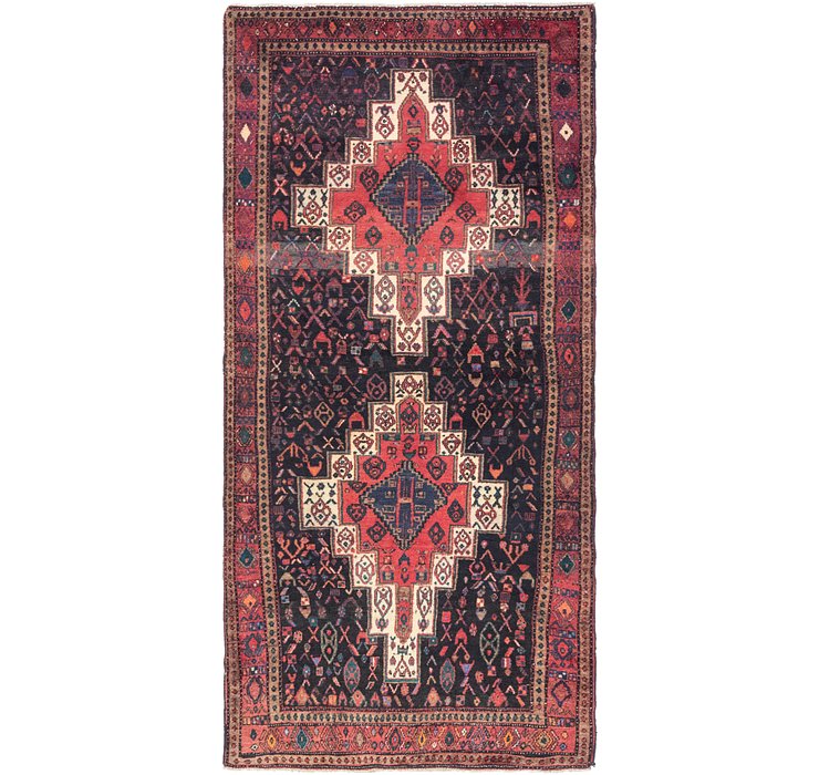 4' 4 x 9' Senneh Persian Runner Rug