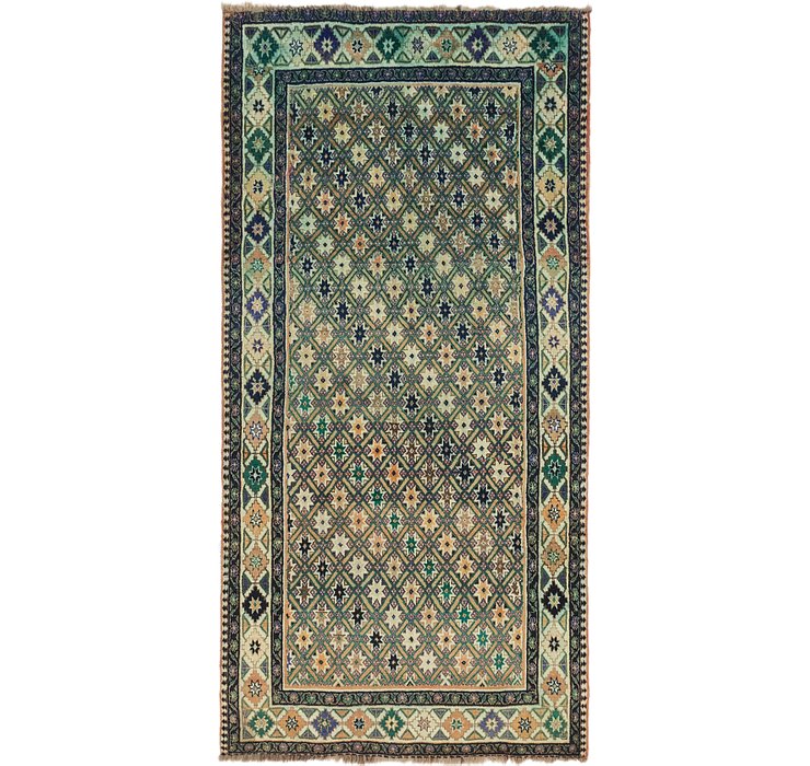 5' x 9' 8 Ghashghaei Persian Runn...