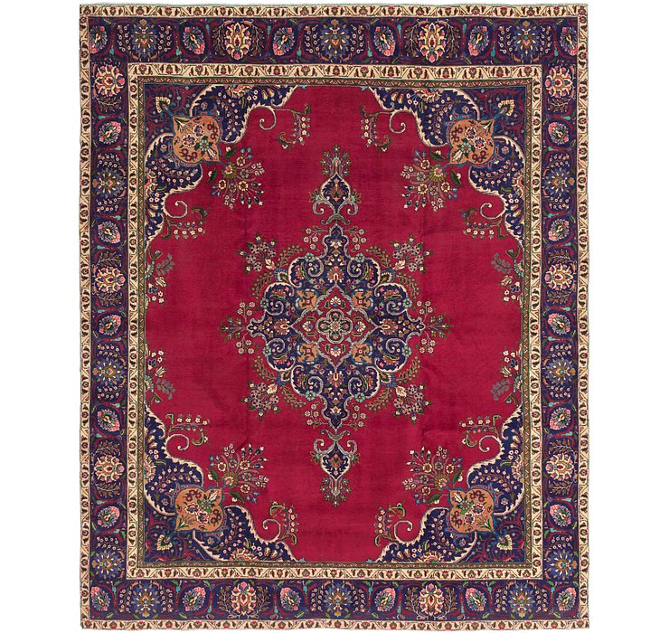10' x 11' 3 Tabriz Persian Square Rug