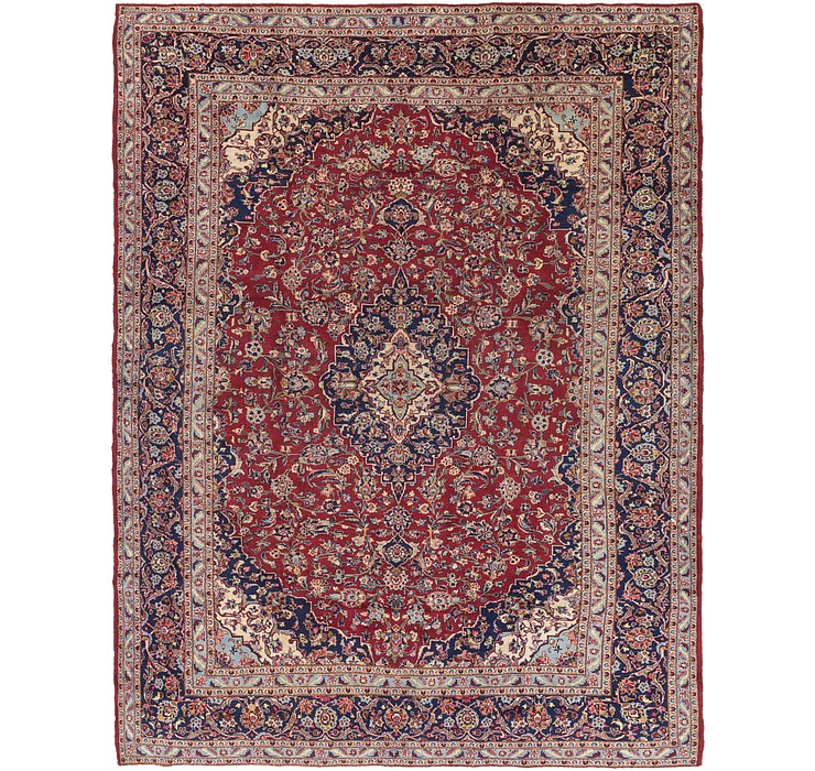 10' x 13' 2 Kashan Persian Rug