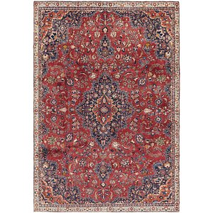 7' x 10' 6 Mashad Persian Rug