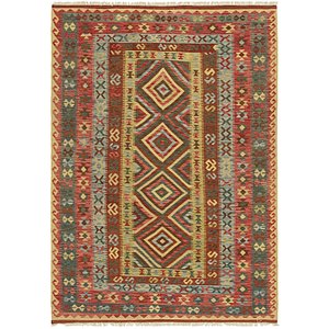 6' x 8' 6 Kilim Maymana Rug