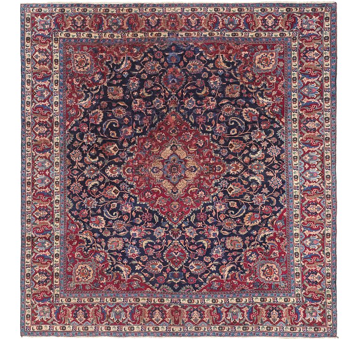 9' 10 x 10' 5 Mashad Persian Square Rug
