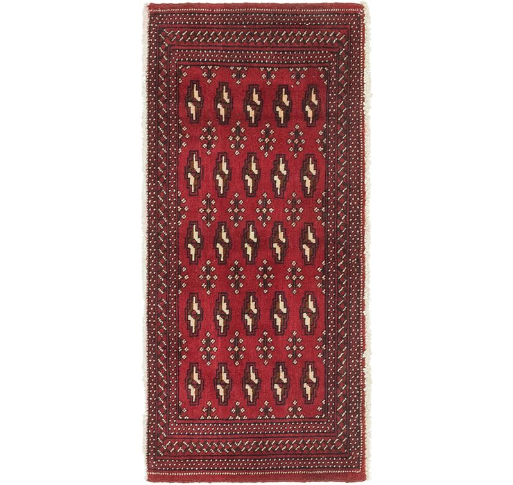 2' x 4' 5 Torkaman Persian Runner...