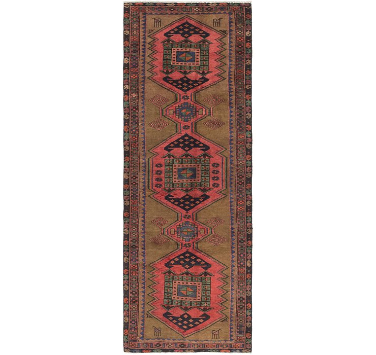 3' 4 x 9' 9 Meshkin Persian Runner ...