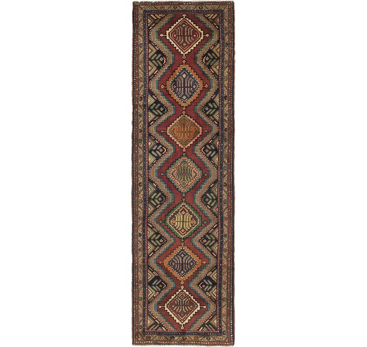 3' 3 x 10' 10 Chenar Persian Runner Rug