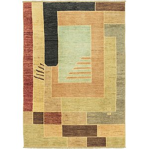 HandKnotted 4' x 6' Modern Ziegler Rug