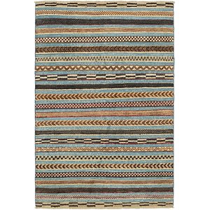 HandKnotted 3' 2 x 4' 10 Modern Ziegler Oriental...