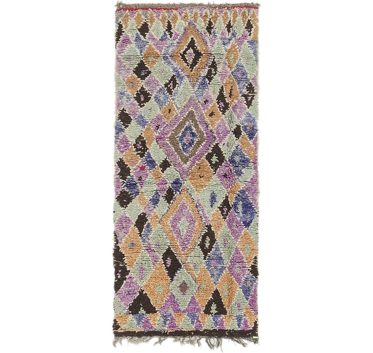 2' 9 x 6' 3 Moroccan Runner Rug